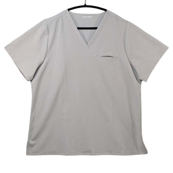 Mandala Scrub Tops Lot 3 Equa-Tek One Pocket Purple Lavender Gray Womens 2XL - Picture 5 of 16